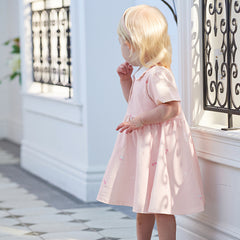 Dave & Bella Girl's Polo Princess Dress-Pink
