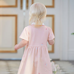 Dave & Bella Girl's Polo Princess Dress-Pink