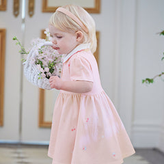 Dave & Bella Girl's Polo Princess Dress-Pink