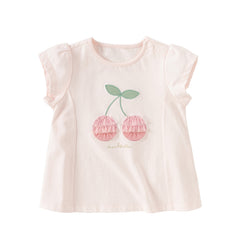 Dave&Bella Toddler Girls Summer Pink Cotton T-Shirts