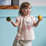 Dave&Bella Toddler Girls Summer Pink Cotton T-Shirts