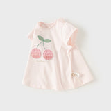 Dave&Bella Toddler Girls Summer Pink Cotton T-Shirts