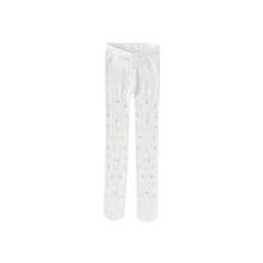 Dave&Bella Girls Summer Butterfly Print White Footed Tights Leggings