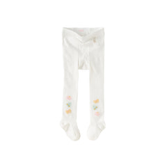 Dave&Bella Girls Summer White/Pink/Beige Thin Footed Tights Leggings