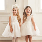Dave&Bella Toddler Girls Summer Gentle White A-line Special Occasion Tulle Princess Dress