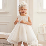 Dave&Bella Toddler Girls Summer Gentle White A-line Special Occasion Tulle Princess Dress