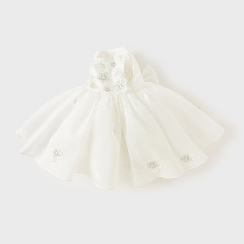 Dave&Bella Toddler Girls Summer Gentle White A-line Special Occasion Tulle Princess Dress
