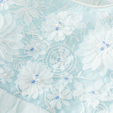 Dave&Bella Toddler Girls Summer Elegant Blue Flutter Sleeve Luxury Tutu Party Tulle Dress