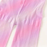 Dave&Bella Toddler Girls Summer Beige/Rose Pink Garden Footed Tights Leggings