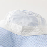 Dave&Bella Boys Summer Cotton Breathable Blue Striped Fisherman Hat