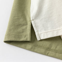 Dave&Bella Toddler Boys Summer Grass Green Cotton Soft College-style Polos