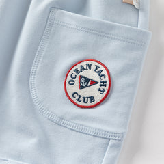 Dave&Bella Boys Summer Cotton Beige College Polo T-shirt Short Pant Set