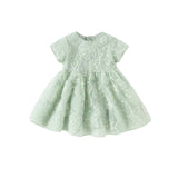 Dave&Bella Toddler Girls Summer Green Mesh Cute Birthday Princess Dress