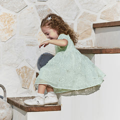 Dave&Bella Girls Summer Green Meah Cute Birthday Dress