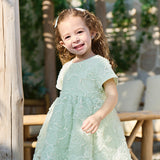 Dave&Bella Toddler Girls Summer Green Mesh Cute Birthday Princess Dress