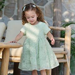 Dave&Bella Girls Summer Green Meah Cute Birthday Dress