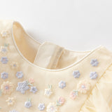 Dave&Bella Girls Toddler Summer Yellow Mesh Princess Dress (Copy)-1