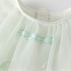 Dave&Bella Girls Summer Elegance Mint Green Mesh Party Dress