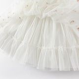 Dave&Bella Girls Summer White Mesh Princess Dress