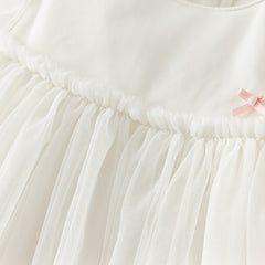 Dave&Bella Girls Summer White Mesh Princess Dress