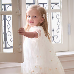 Dave&Bella Girls Summer White Mesh Princess Dress