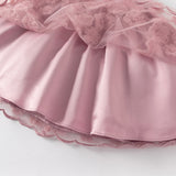 Dave&Bella Girls Summer Sleeveless Purple Pink Birthday Tulle Dress