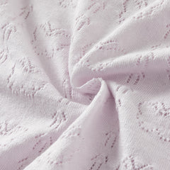 Dave&Bella Kids Girls Summer Sweet Light Purple/White Soft Cotton Lightweight Cardigans