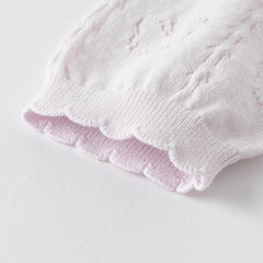 Dave&Bella Kids Girls Summer Sweet Light Purple/White Soft Cotton Lightweight Cardigans