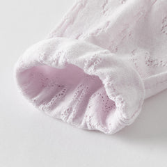 Dave&Bella Kids Girls Summer Sweet Light Purple/White Soft Cotton Lightweight Cardigans