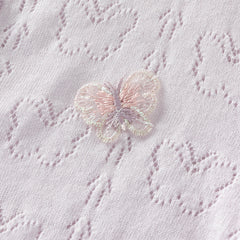 Dave&Bella Kids Girls Summer Sweet Light Purple/White Soft Cotton Lightweight Cardigans