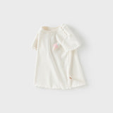 Dave&Bella Toddler Girls Summer Versatile Pink/Beige Comfortable T-shirt Tops