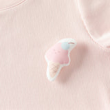 Dave&Bella Toddler Girls Summer Versatile Pink/Beige Comfortable T-shirt Tops