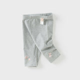 Dave&Bella Toddler Girls Summer Breathable Cotton Grey/Beige Versatile Leggings