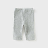 Dave&Bella Toddler Girls Summer Breathable Cotton Grey/Beige Versatile Leggings