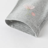 Dave&Bella Toddler Girls Summer Breathable Cotton Grey/Beige Versatile Leggings