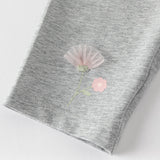Dave&Bella Toddler Girls Summer Breathable Cotton Grey/Beige Versatile Leggings