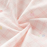 Dave&Bella Toddler Girls Summer Cotton Pink White Plaid Leisure T-shirts