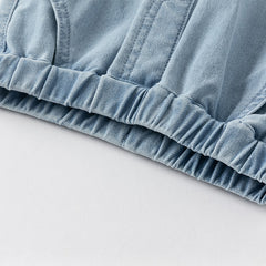 Dave&Bella Toddler Girls Summer Fashion Denim Blue Loose Jeans