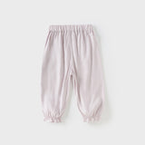 Dave&Bella Toddler Girls Summer Grey Purple Lightweight Mosquito Proof Pants