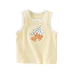 Dave&Bella Toddler Boys Summer Playful Sleeveless Soft Cotton Tank Tops