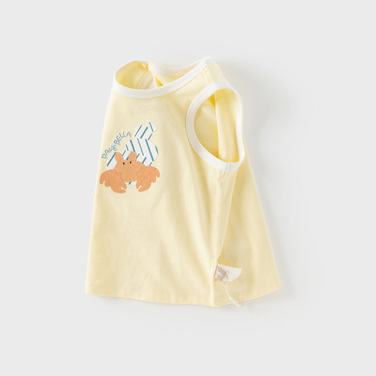 Dave&Bella Toddler Boys Summer Playful Sleeveless Soft Cotton Tank Tops