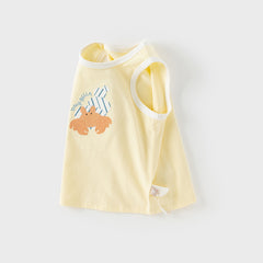 Dave&Bella Toddler Boys Summer Playful Sleeveless Soft Cotton Tank Tops