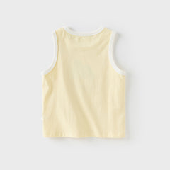 Dave&Bella Toddler Boys Summer Playful Sleeveless Soft Cotton Tank Tops