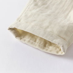 Dave&Bella Toddler Boys Summer Khaki Casual Cotton Adjustable-waistband Pants