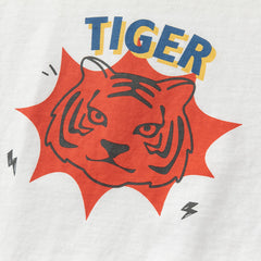 Dave&Bella Toddler Boys Summer Playful Tiger Print Soft Cotton T-shirt Tops