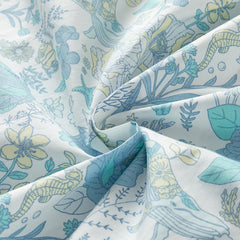 Dave&Bella Girls Summer Cotton Blue Floral Print Sweet Dress