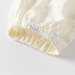 Dave&Bella Toddler Boys Summer Blue/Apricot Print Long Loose Pants