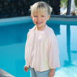 Dave&Bella Toddler Girls Summer Cute Pink Hooded Lightweight Outdoor Sunscreen Jackets