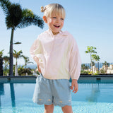 Dave&Bella Toddler Girls Summer Cute Pink Hooded Lightweight Outdoor Sunscreen Jackets