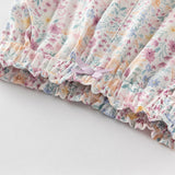 Dave&Bella Toddler Girls Summer Sweet Floral Print Mosquito-Proof Loose Pants